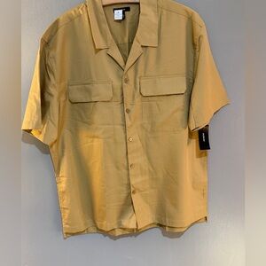 Alfani Camel Short Sleeve Shirt
